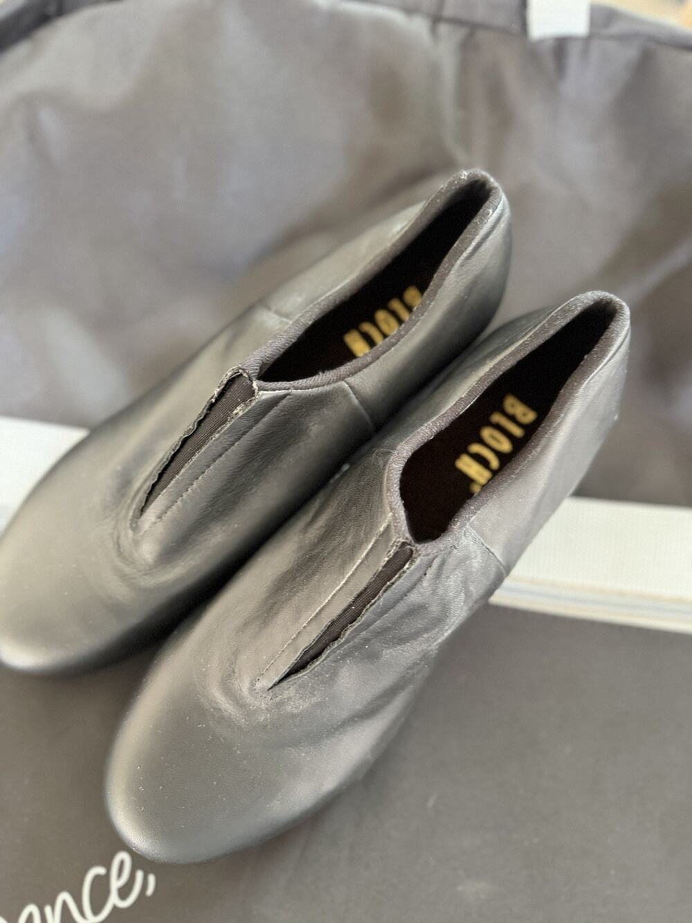 Bloch Shockwave #2 Black Leather Tap Dancing Shoes, Size 8.5M